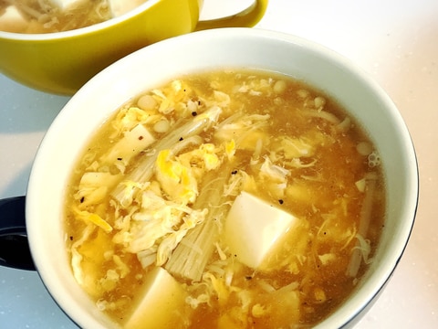 えのきと卵のとろとろ中華スープ♡